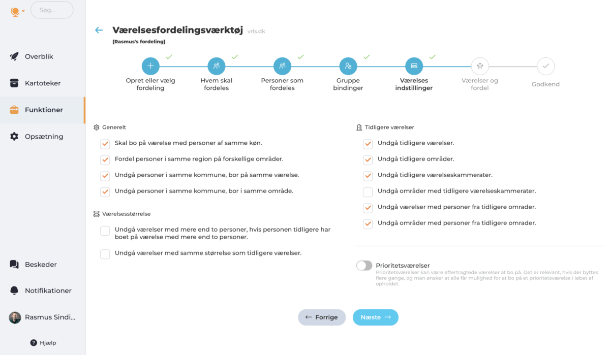 Værelsesfordelingsværktøj 5